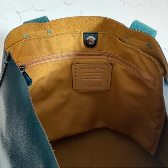 Metallic Coach Teal Derby Bag - Picture 4 of 4